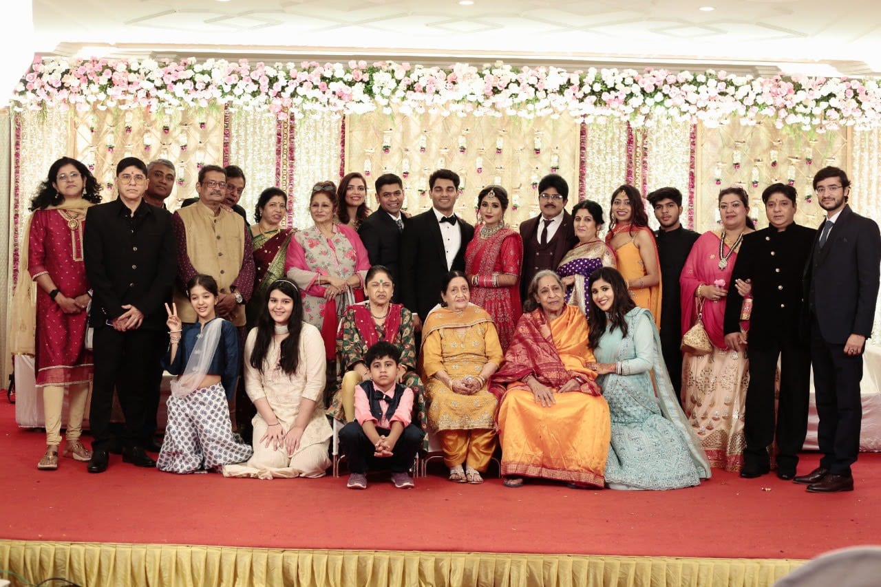 Elegant couple from an affluent family at their engagement