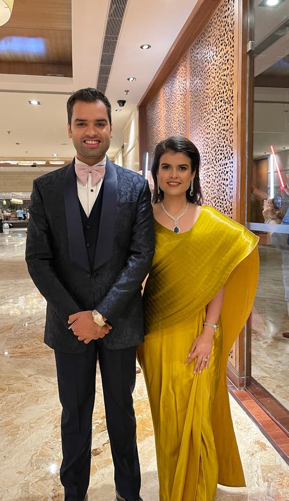 Royal family members celebrating a matrimonial alliance