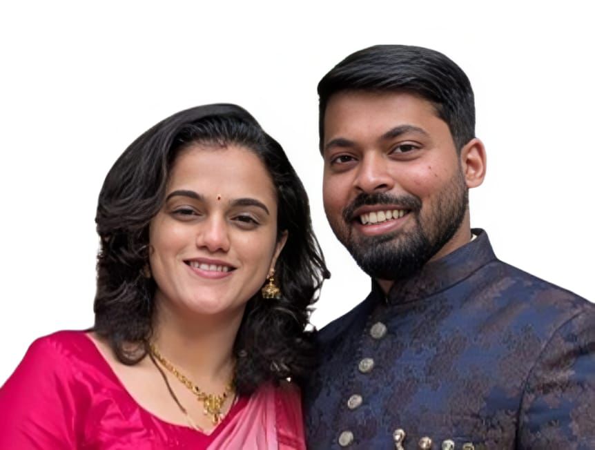 A joyous moment for a couple matched by My Hamsafar